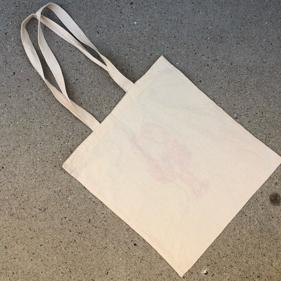 Hand Embroidered Pink Red Lobster Canvas Tote Bag - Picture 4 of 4